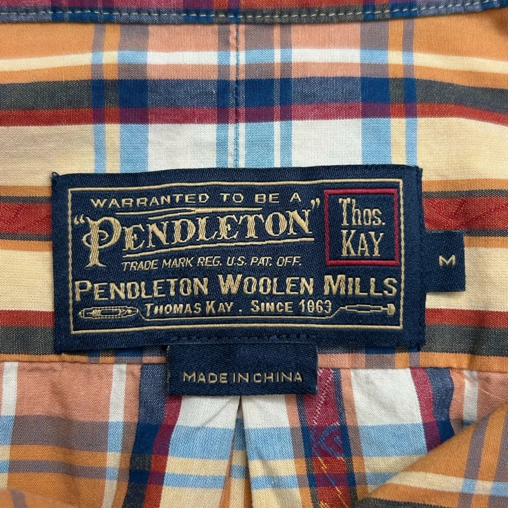Pendleton Fairbanks Plaid Shirt Size Medium‎ Button Up 100% Cotton Preppy Office - Picture 11 of 12